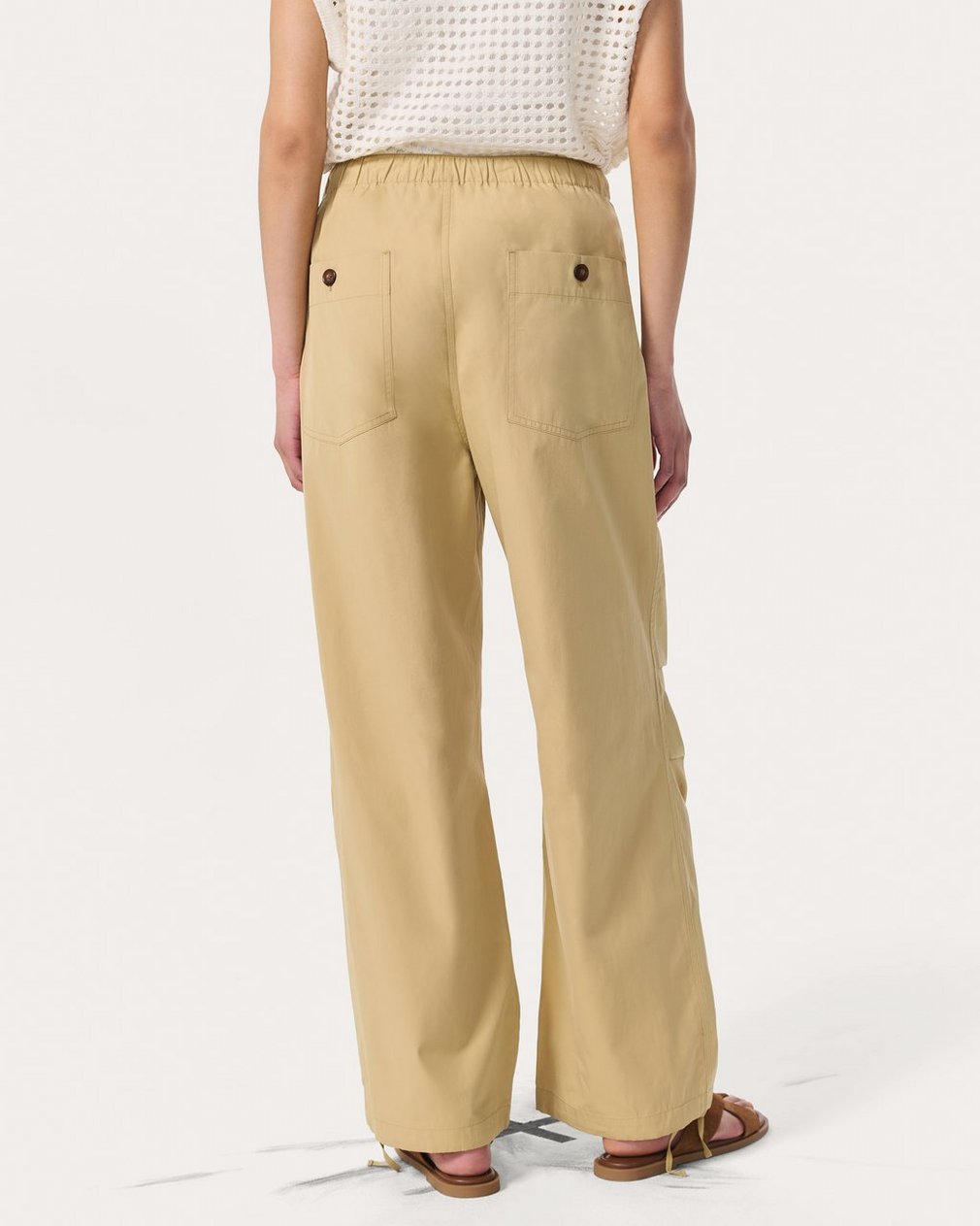 Adina Cotton Pants Light Brown - Image 6