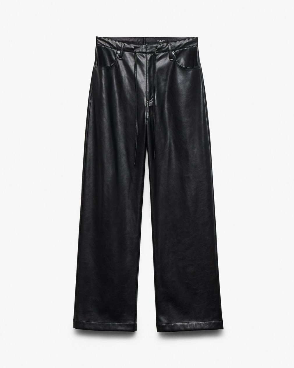 Phoebe Faux Leather Pants Black - Image 2