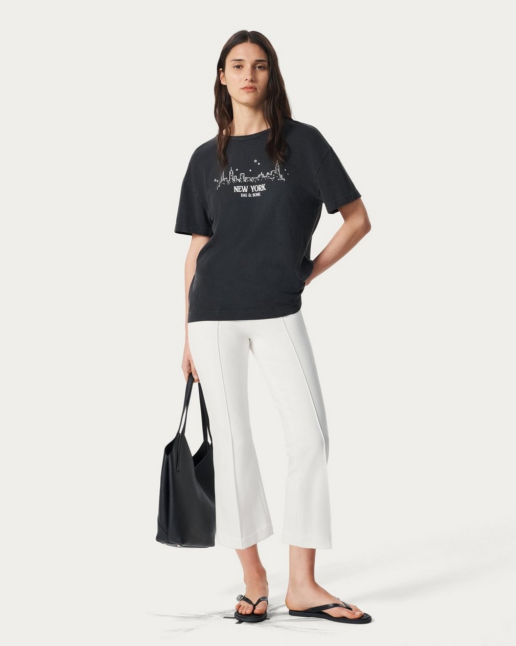 Irina Kick Flare Pants White