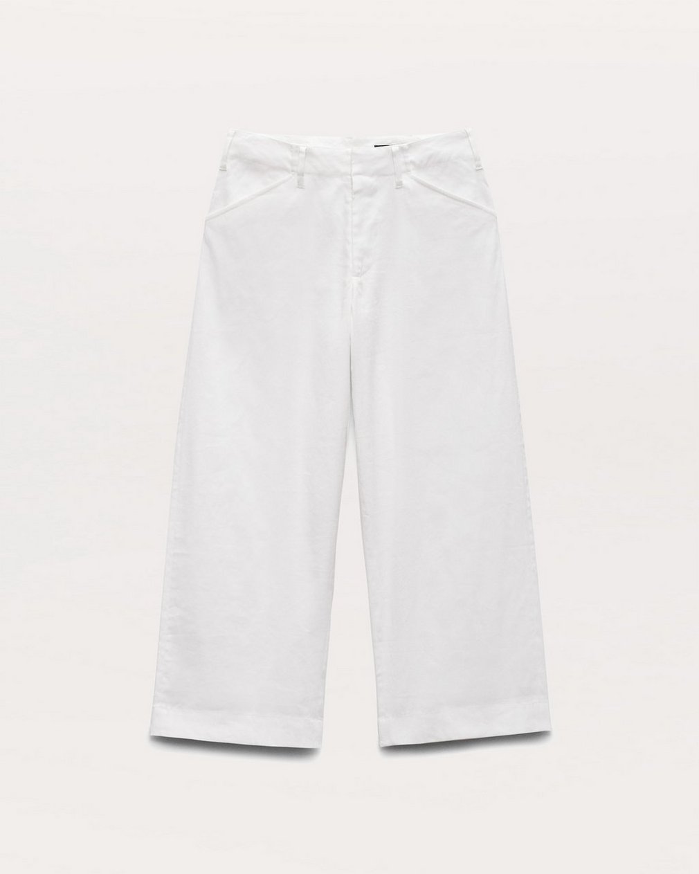 Banks Ankle-Length Linen-Blend Pants White - Image 2