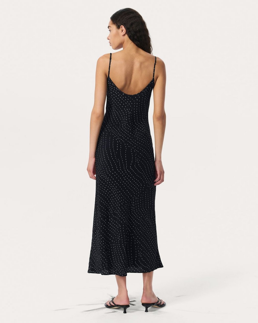 Alessia Printed Slip Dress Black Print - Image 6
