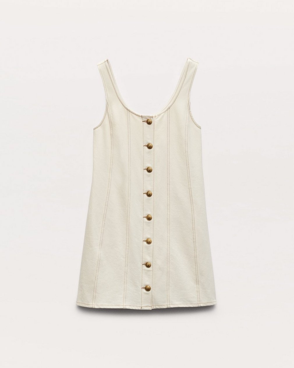 Laney Denim Dress Ecru - Image 2