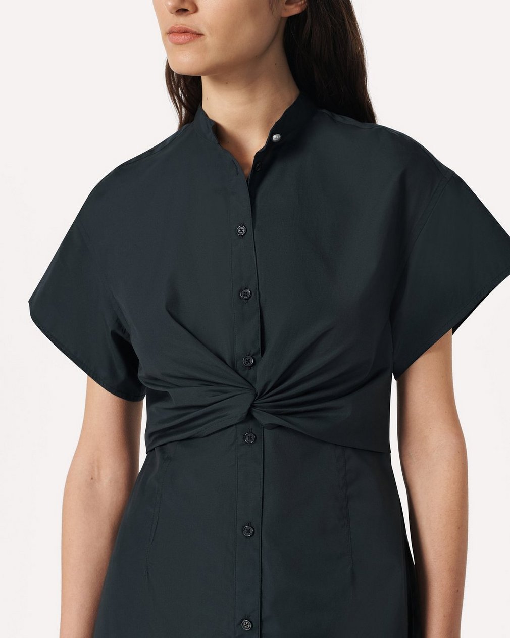 Gretchen Mini Shirt Dress Black - Image 4
