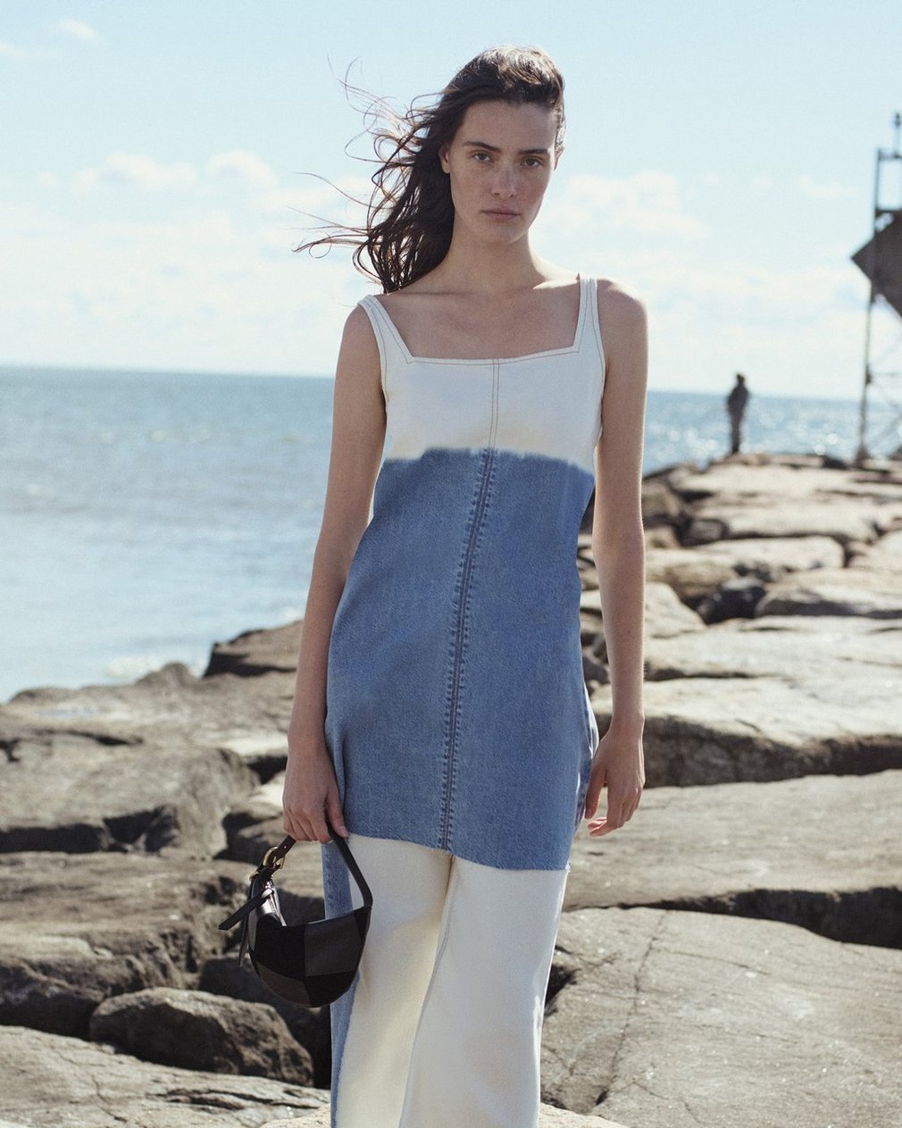 Jayde Denim Dress Bleach Stripe - Image 8