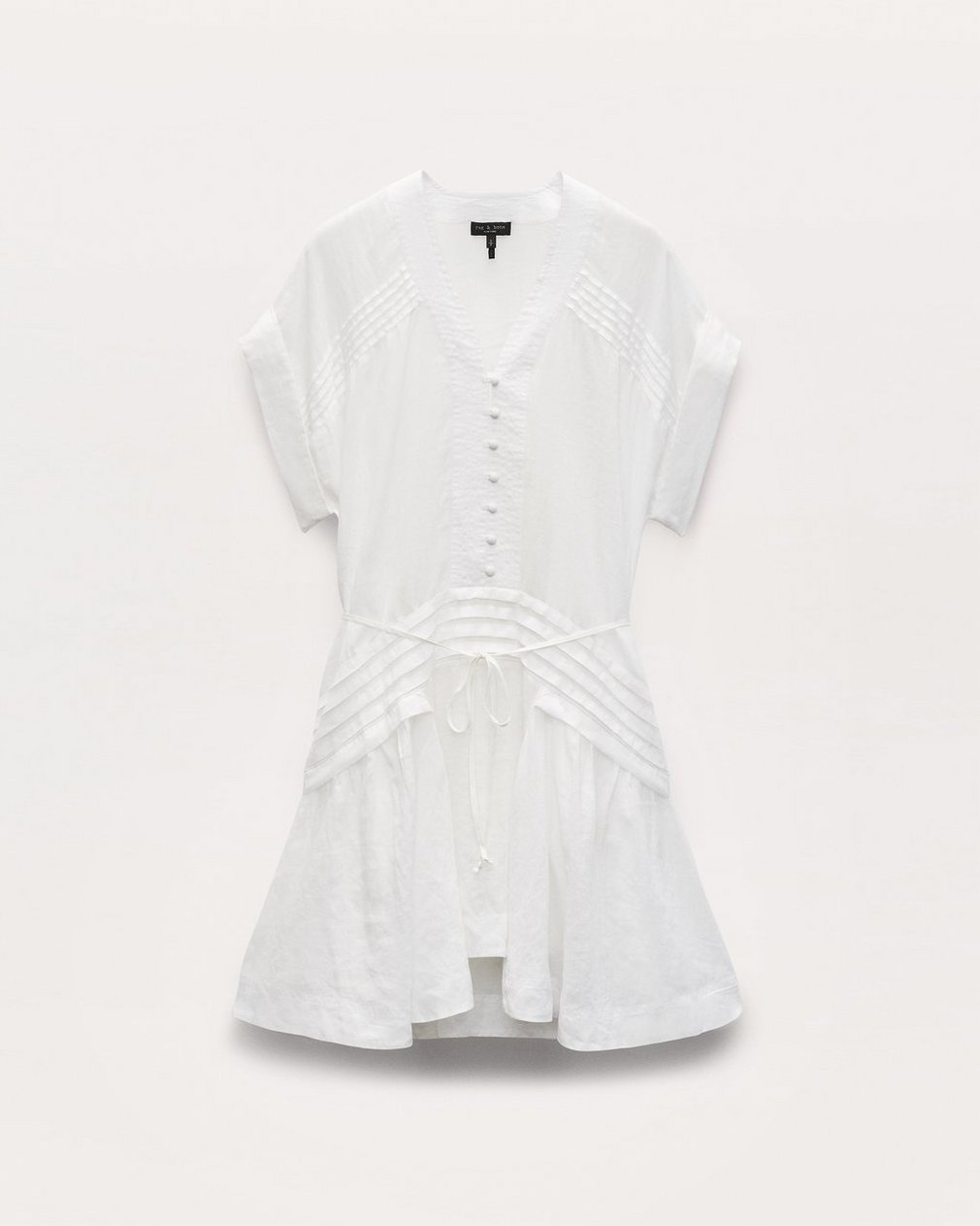 Viviana Pintuck Dress White - Image 2