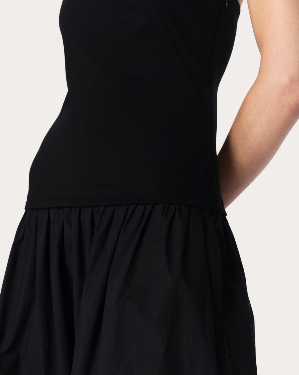 Irina Mixed-Media Dress Black - Image 4