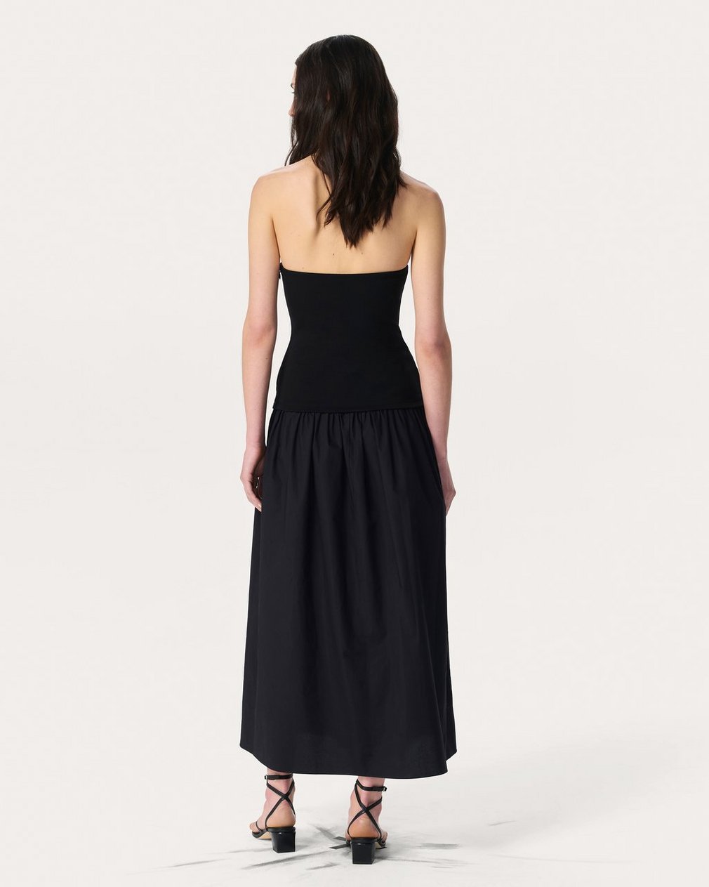 Irina Mixed-Media Dress Black - Image 6