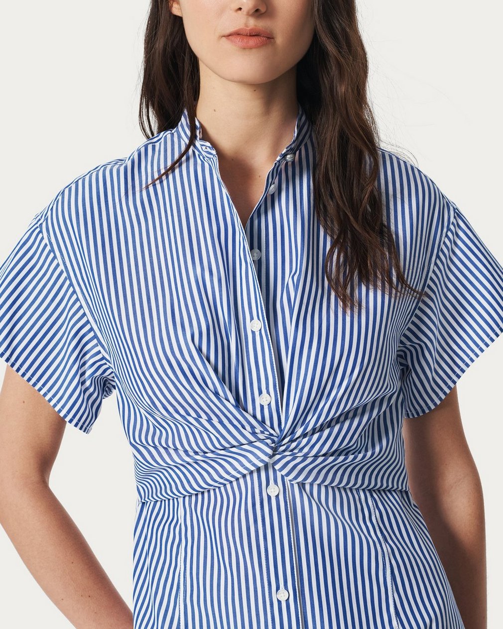 Gretchen Striped Shirt Dress Navy Stripe - Image 4