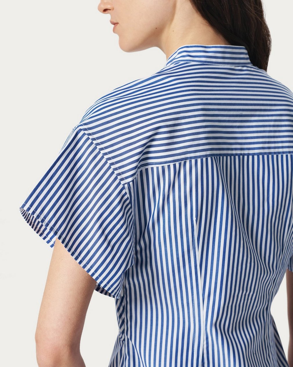 Gretchen Striped Shirt Dress Navy Stripe - Image 5