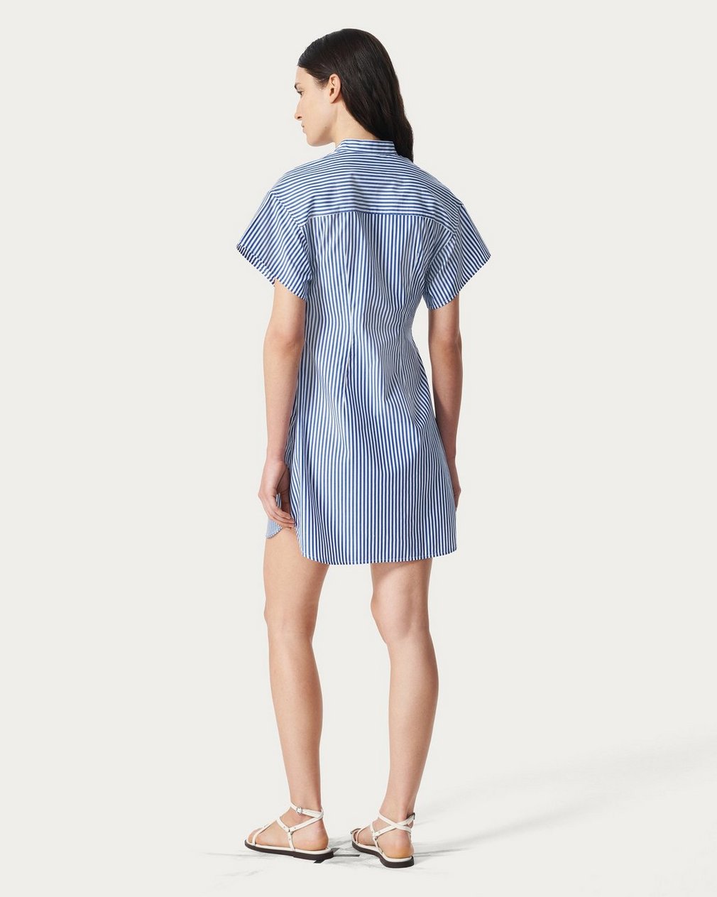 Gretchen Striped Shirt Dress Navy Stripe - Image 6