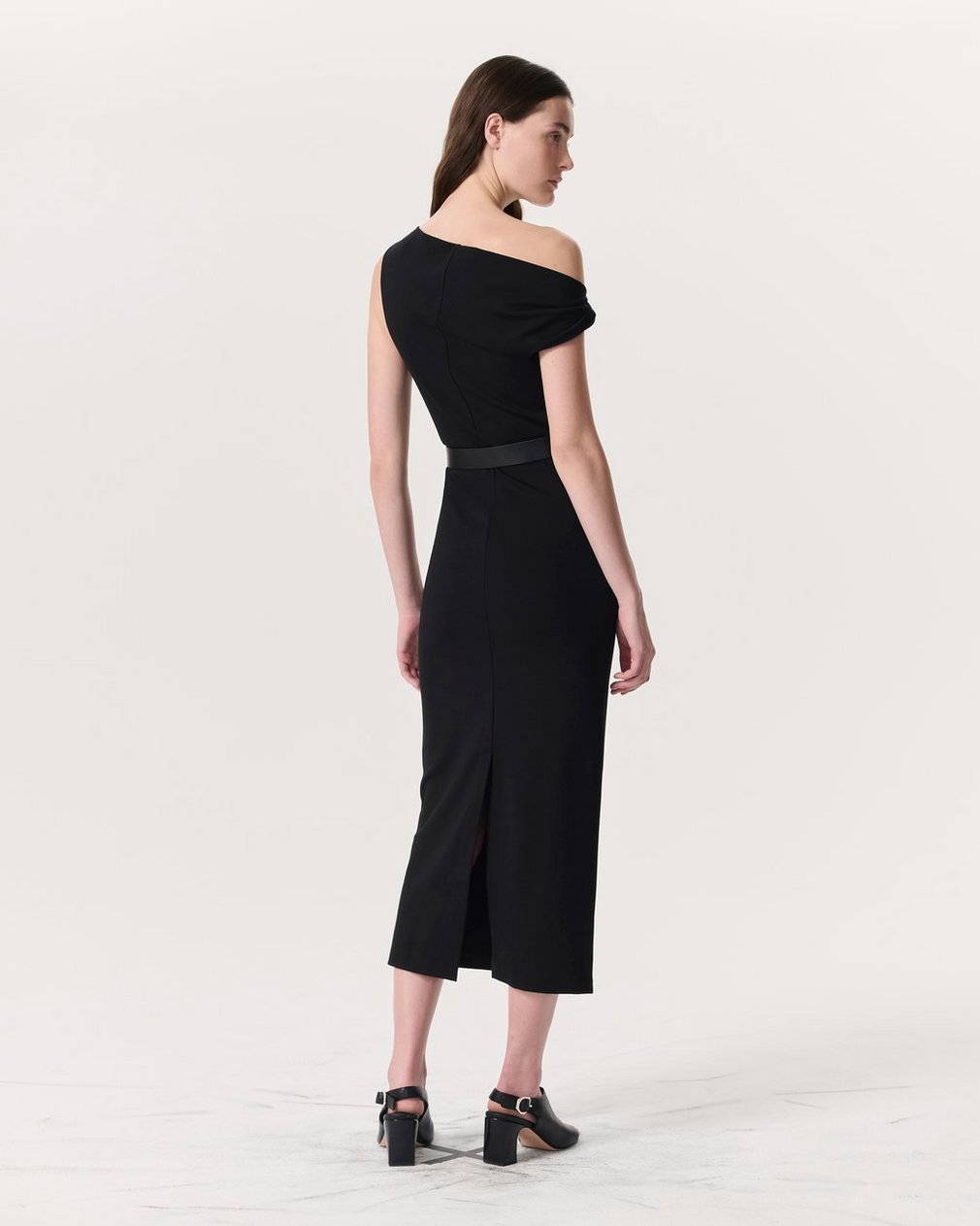 Irina Asymmetric Maxi Dress Black - Image 5