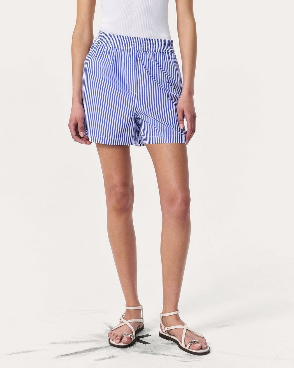 Emma Striped Shorts Navy Stripe - Image 3