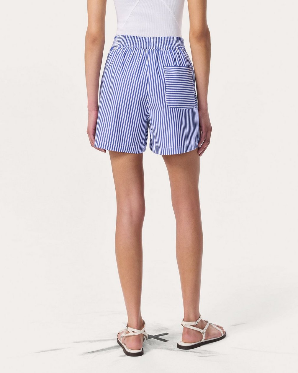 Emma Striped Shorts Navy Stripe - Image 6