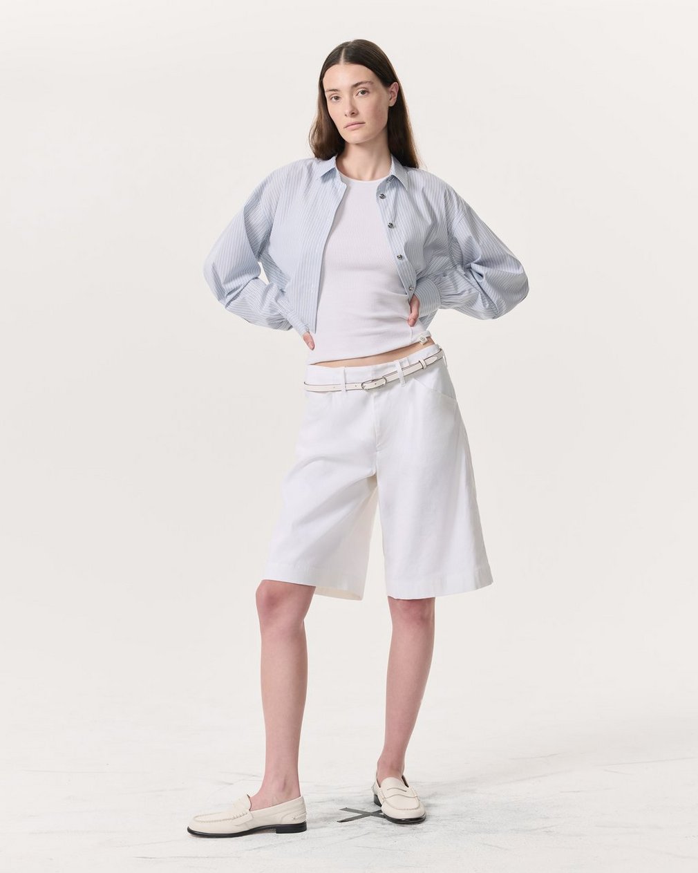 Banks Linen-Blend Shorts White