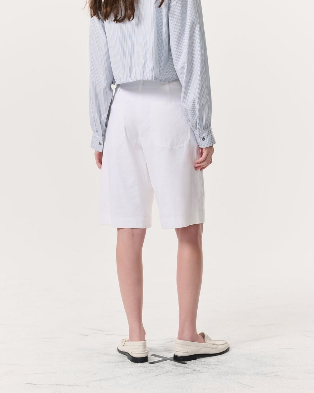 Banks Linen-Blend Shorts White - Image 5