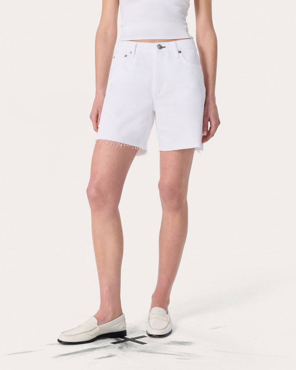 Kaia Denim Shorts White - Image 3