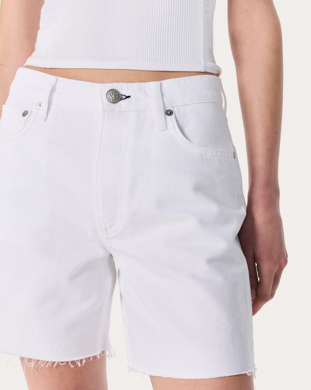 Kaia Denim Shorts White - Image 4