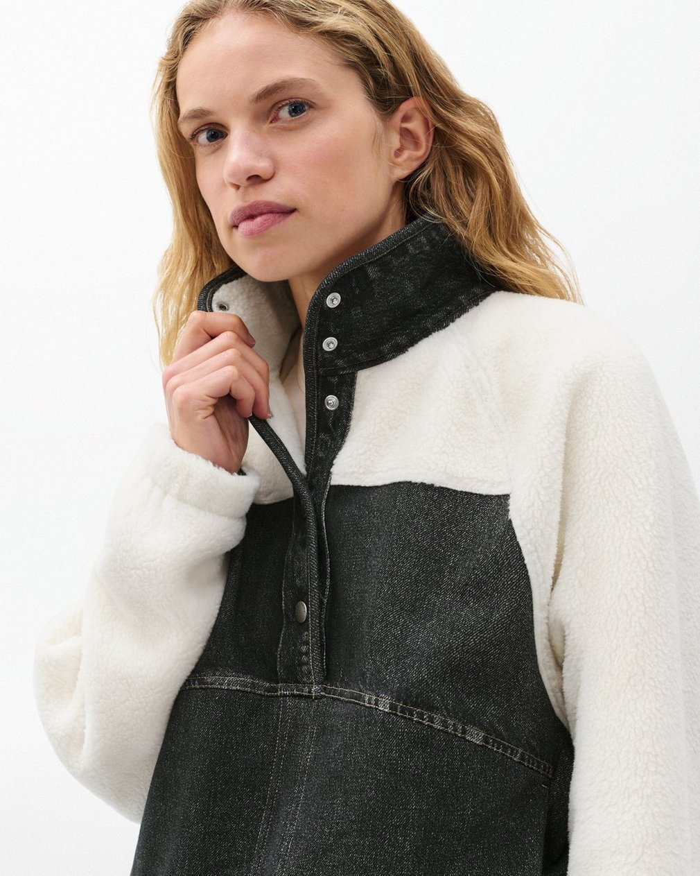 Miramar Sherpa Popover Faded Black - Image 4