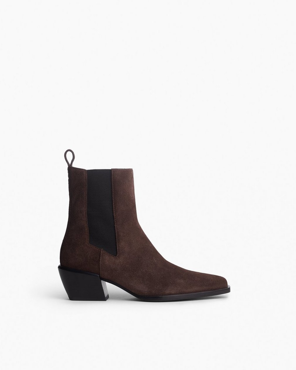 Joni Italian Suede Chelsea Boots Dark Espresso Suede