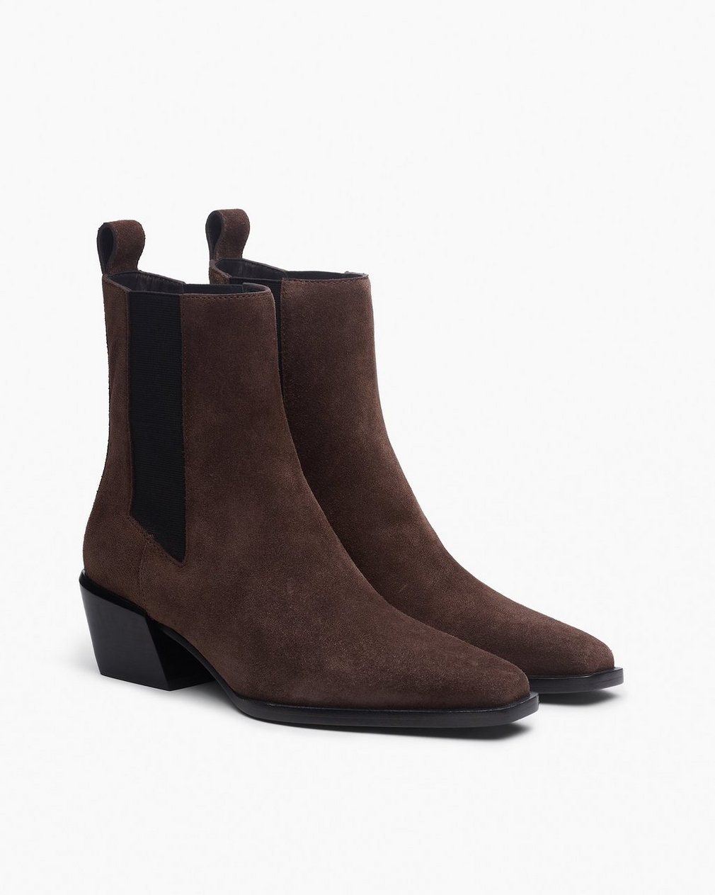 Joni Italian Suede Chelsea Boots Dark Espresso Suede - Image 3