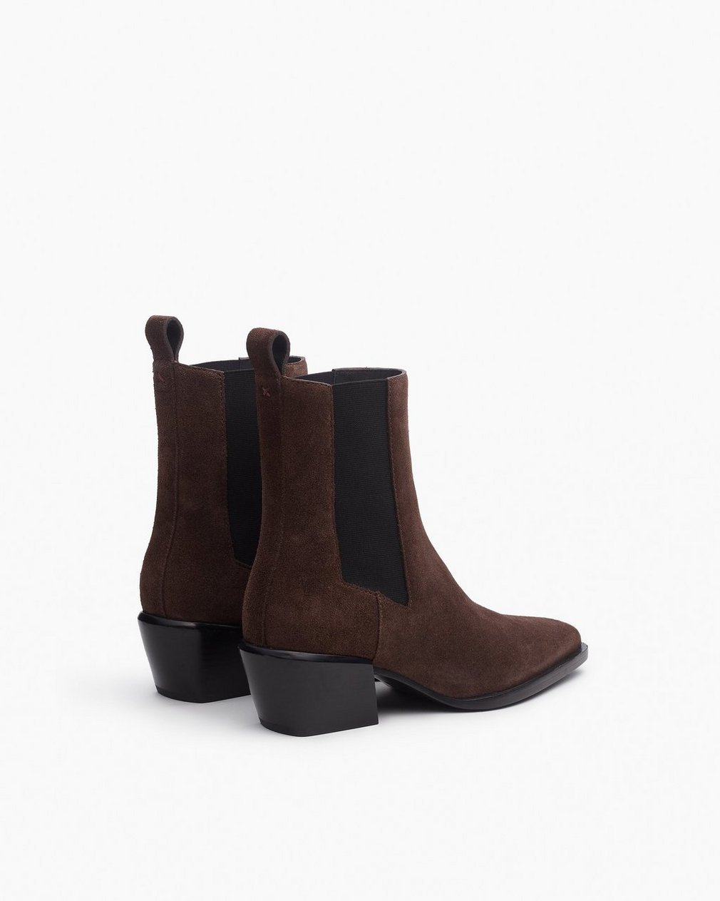 Joni Italian Suede Chelsea Boots Dark Espresso Suede - Image 4