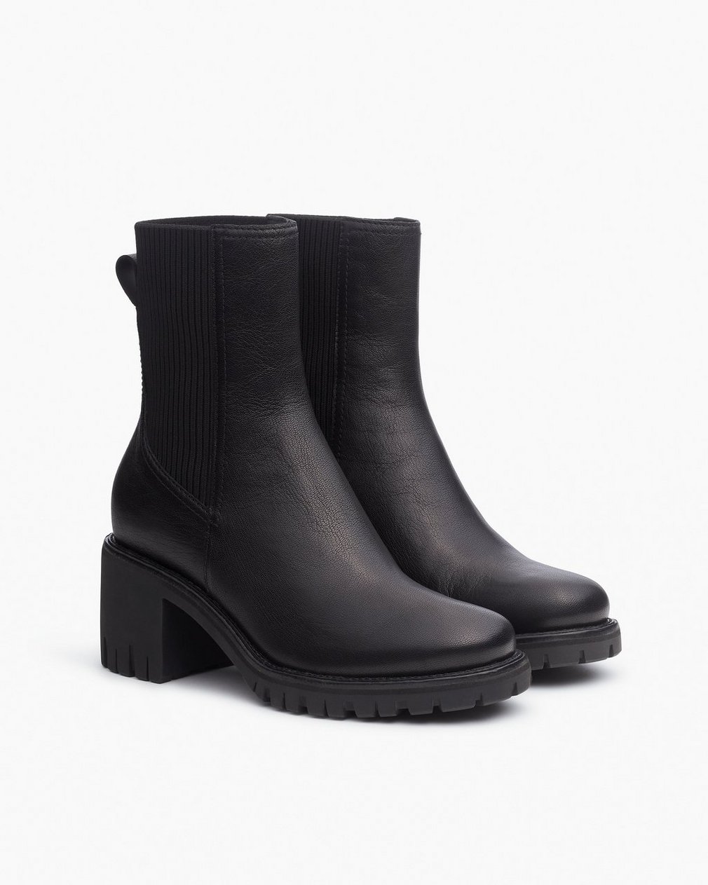 Corey Heeled Leather Chelsea Boots Black - Image 3