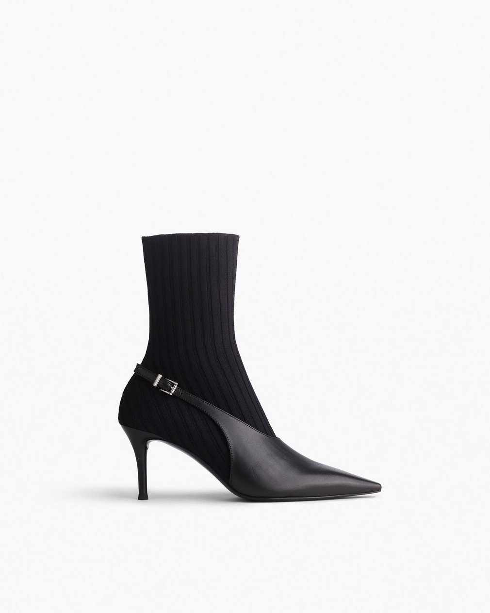 Mercer Sock Slingback Boots Black