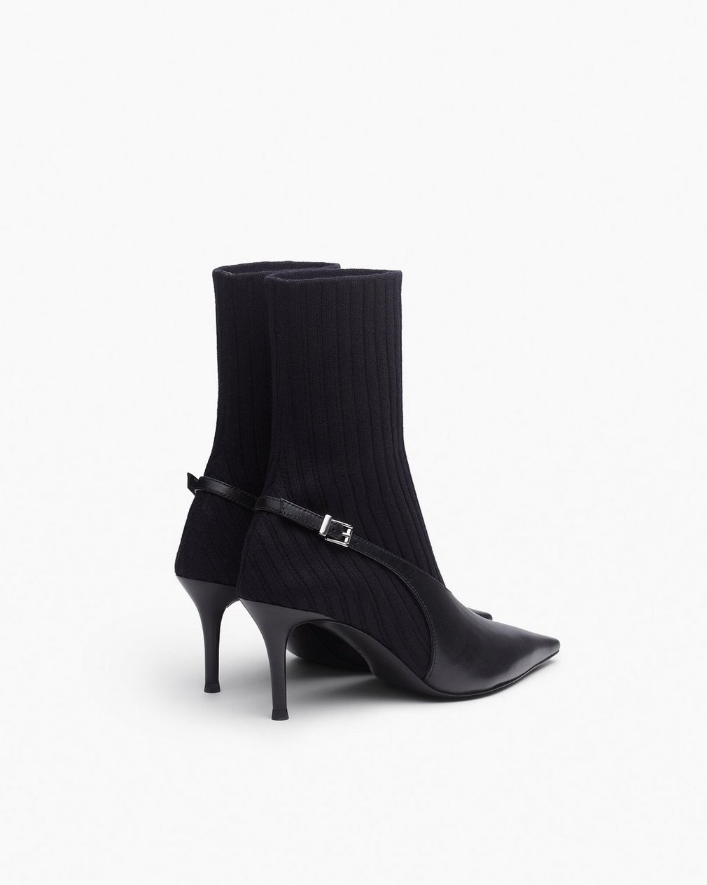 Mercer Sock Slingback Boots Black - Image 4