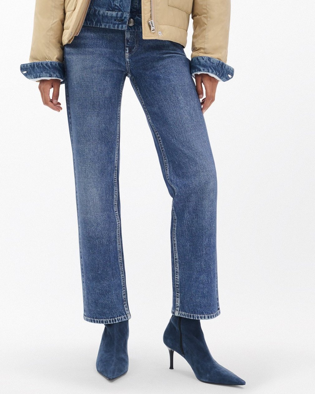 Mercer Suede Ankle Boots Navy Suede - Image 2