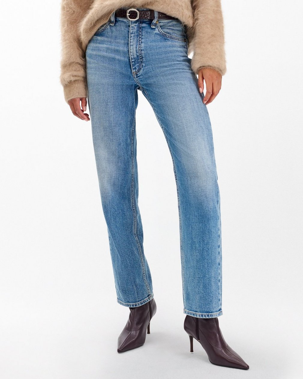 Mercer Leather Ankle Boots Bordeaux - Image 2