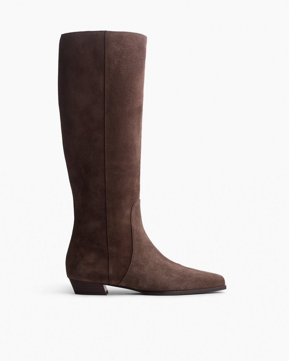 Joni Italian Suede Knee-High Boots Dark Espresso Suede