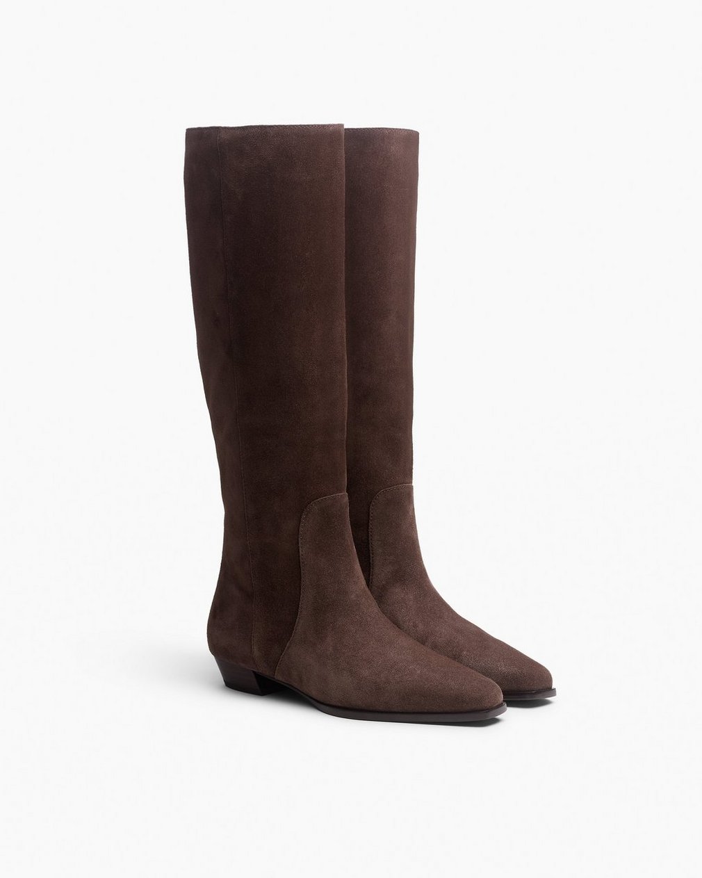 Joni Italian Suede Knee-High Boots Dark Espresso Suede - Image 3