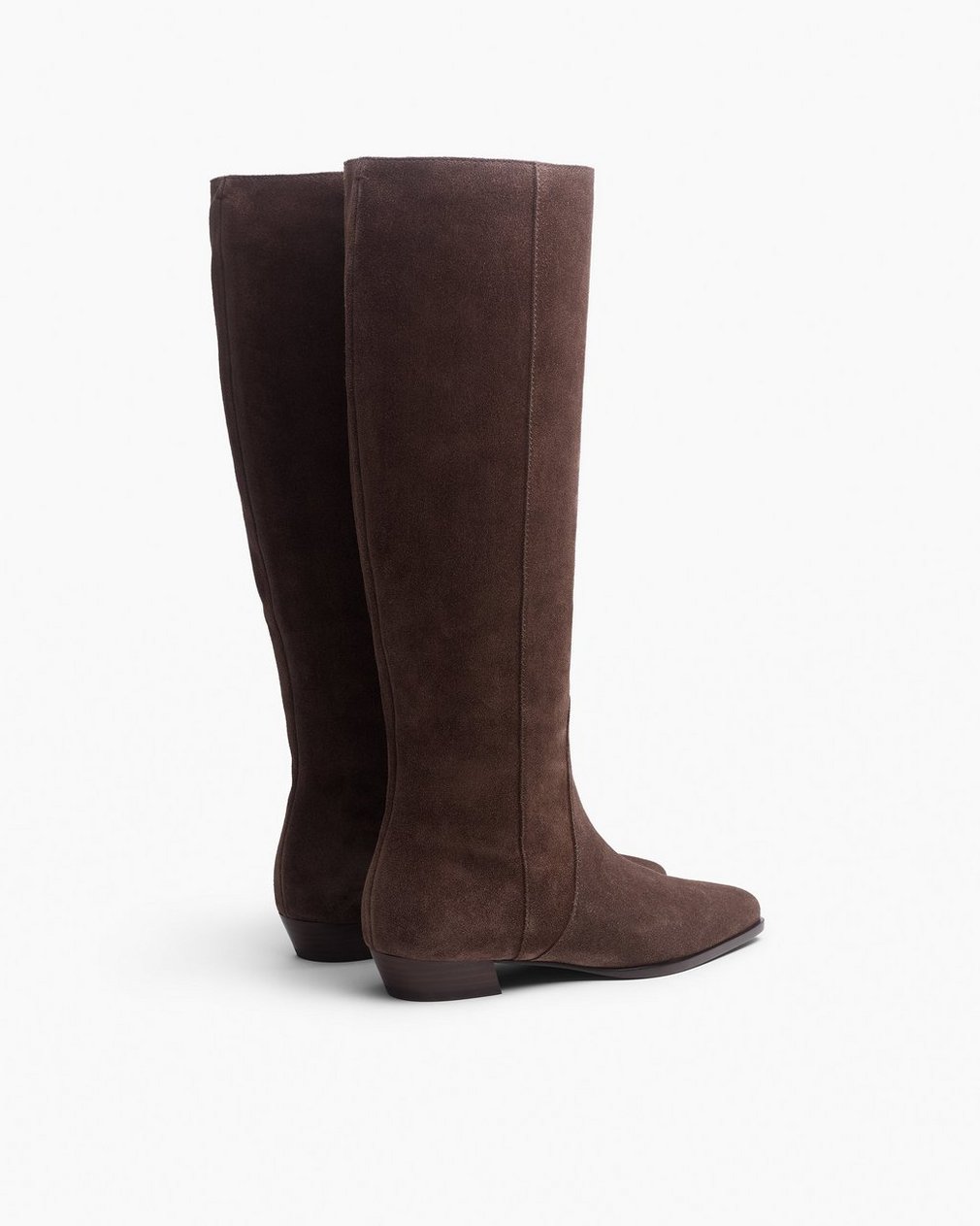 Joni Italian Suede Knee-High Boots Dark Espresso Suede - Image 4