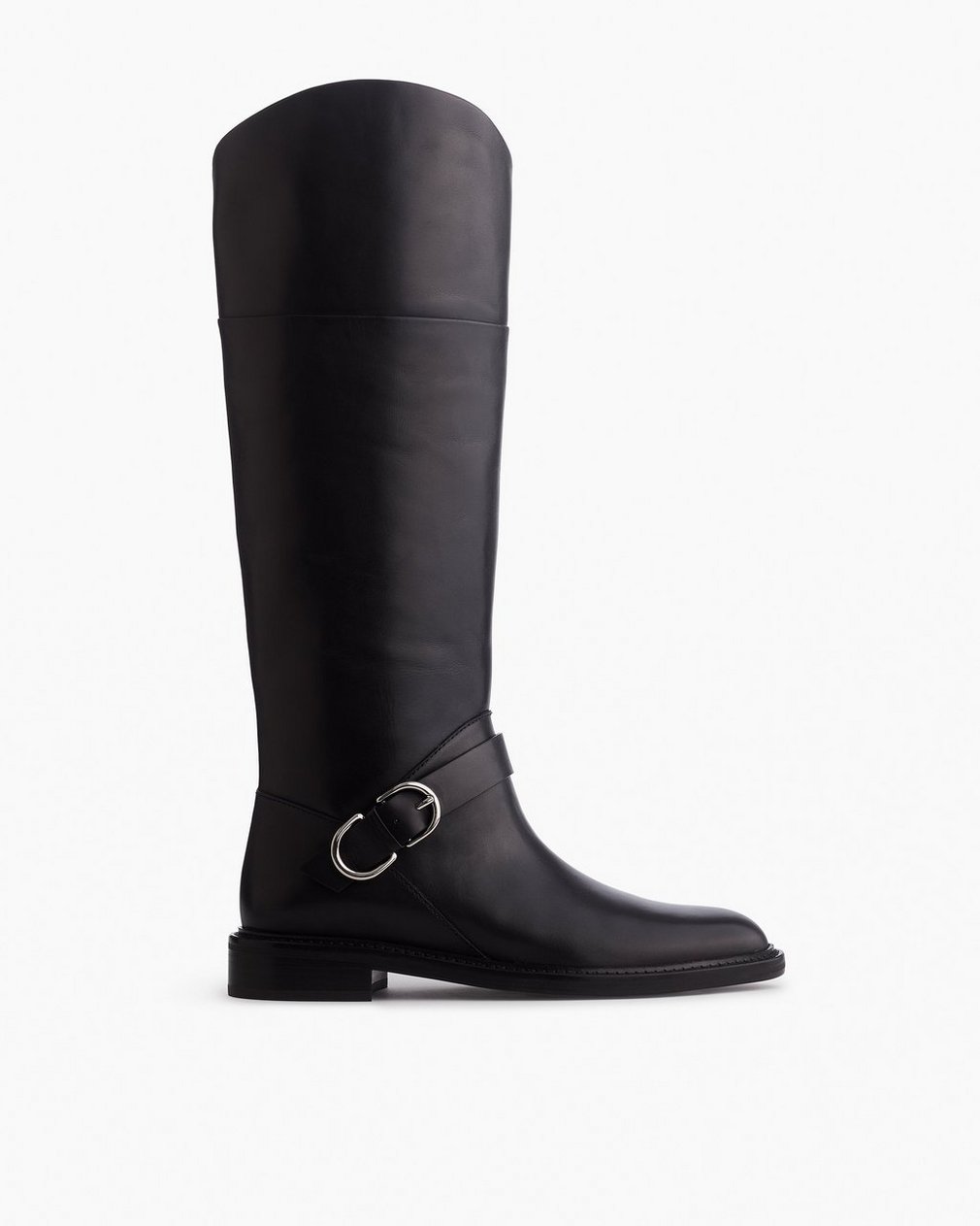 Hayden Leather Riding Boots Black Wide Calf