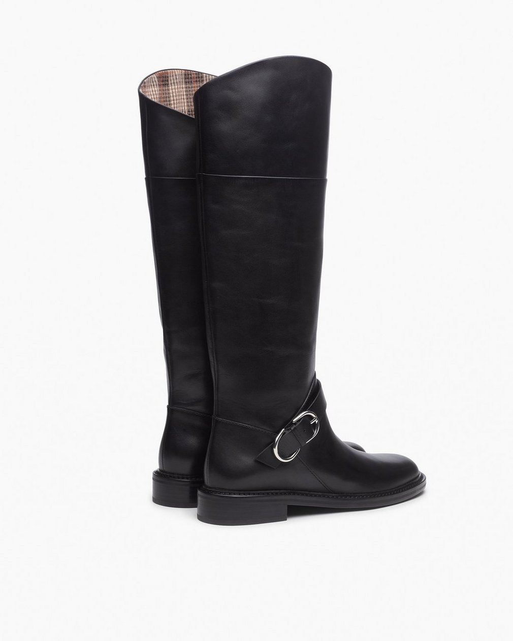 Hayden Leather Riding Boots Black Wide Calf - Image 3