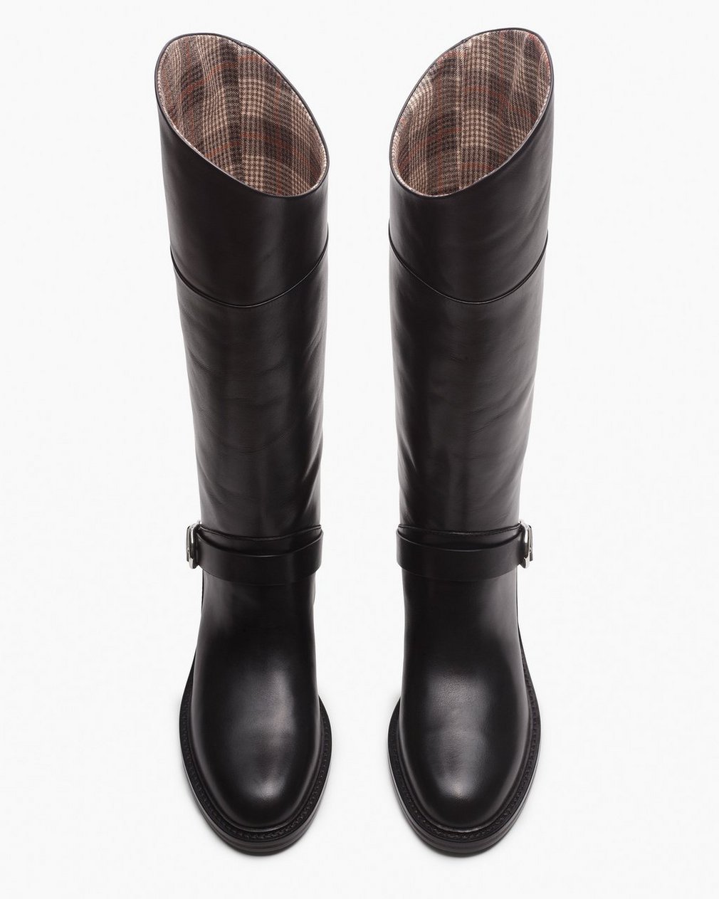 Hayden Leather Riding Boots Black Wide Calf - Image 4