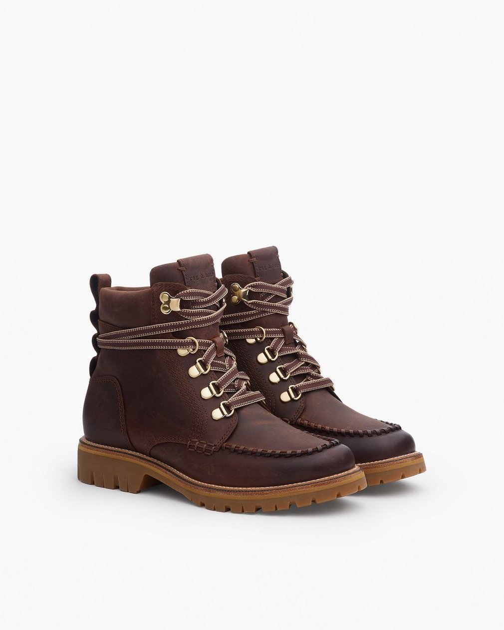 Cameron Leather Hiking Boots Mocha - Image 4