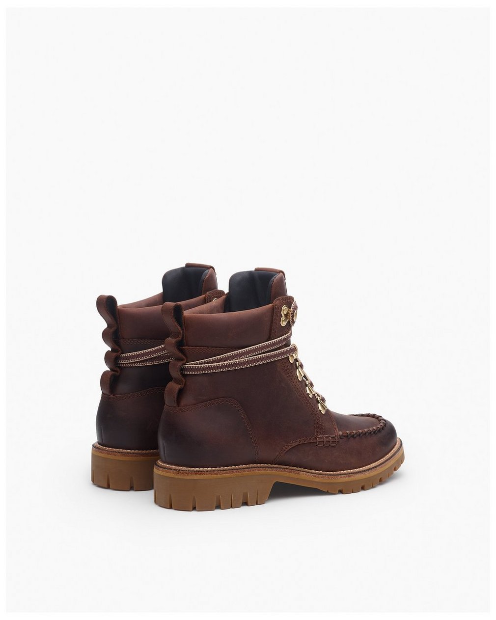 Cameron Leather Hiking Boots Mocha - Image 5