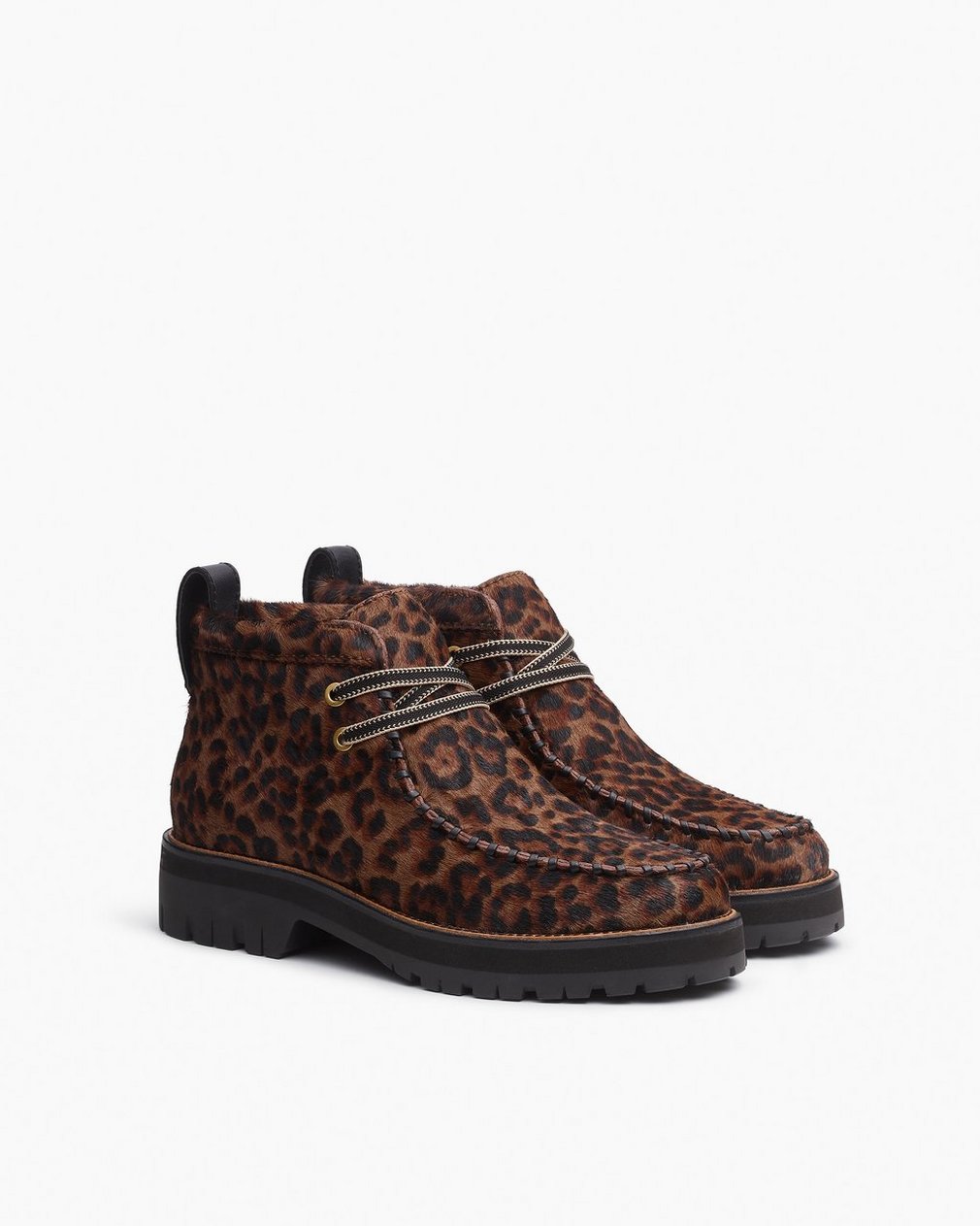 Cameron Leopard Calf Hair Moccasin Boots Leopard Hair Calf - Image 3