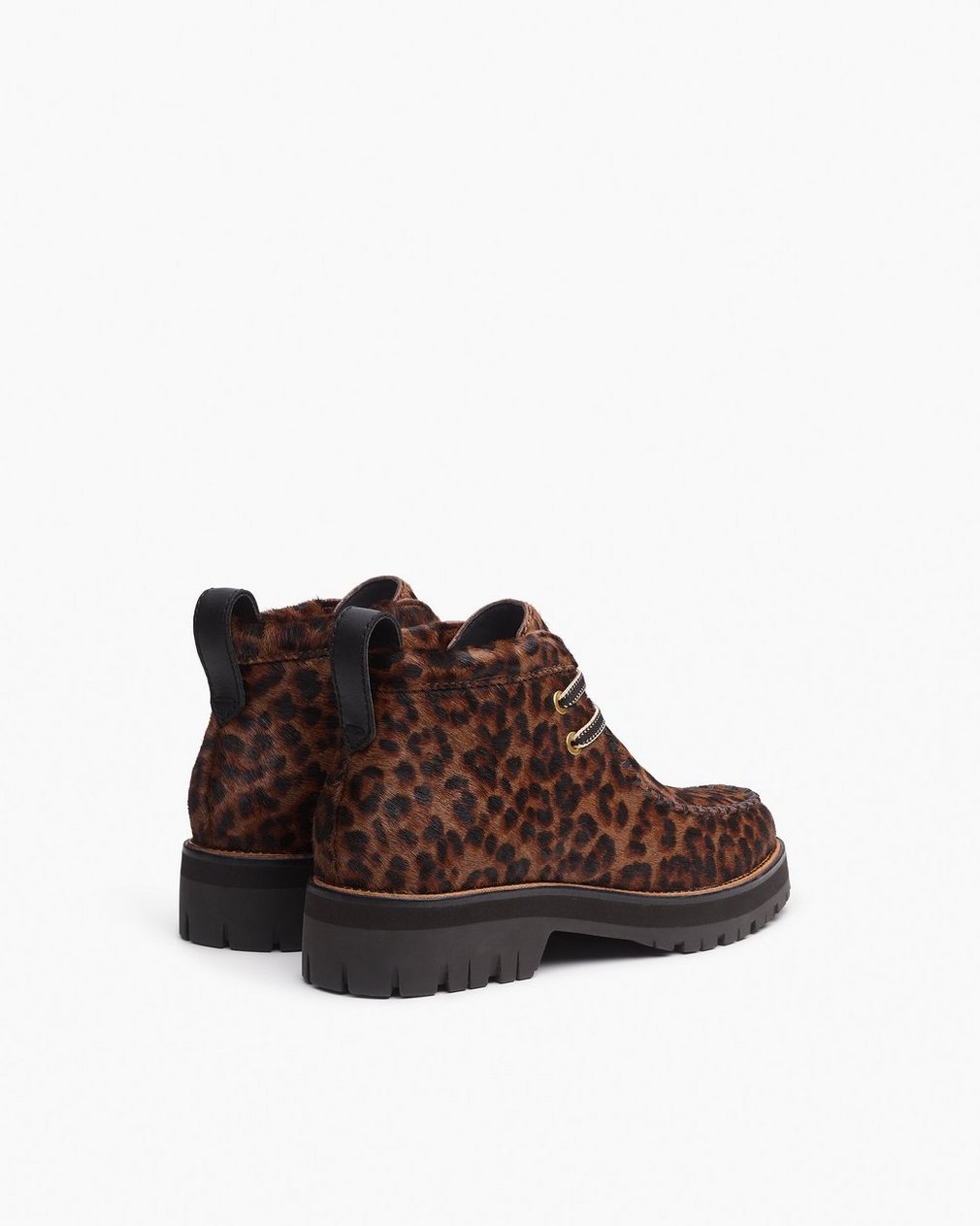 Cameron Leopard Calf Hair Moccasin Boots Leopard Hair Calf - Image 4