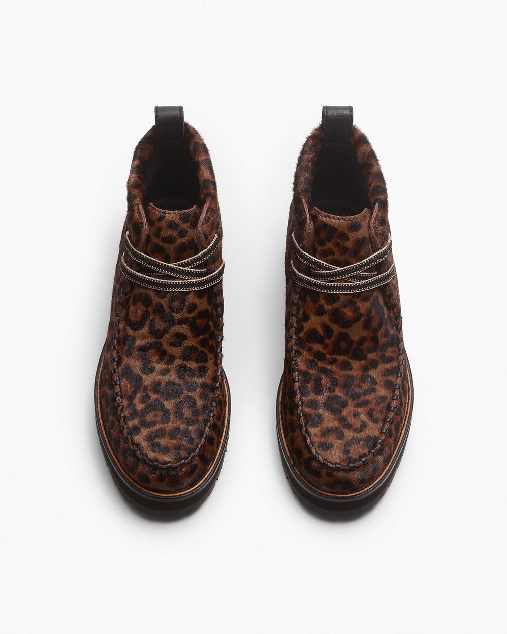 Cameron Leopard Calf Hair Moccasin Boots Leopard Hair Calf - Image 5