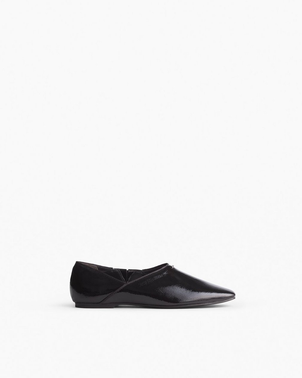 Sadie Leather Flats Black