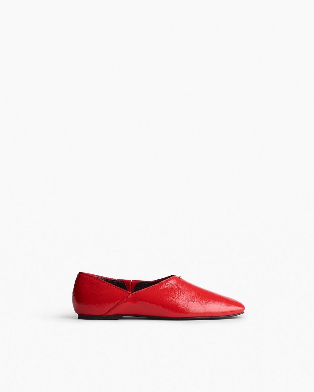 Sadie Leather Flats Fiery Red