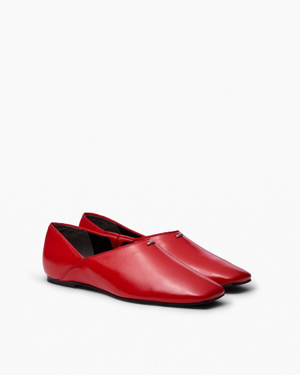 Sadie Leather Flats Fiery Red - Image 3