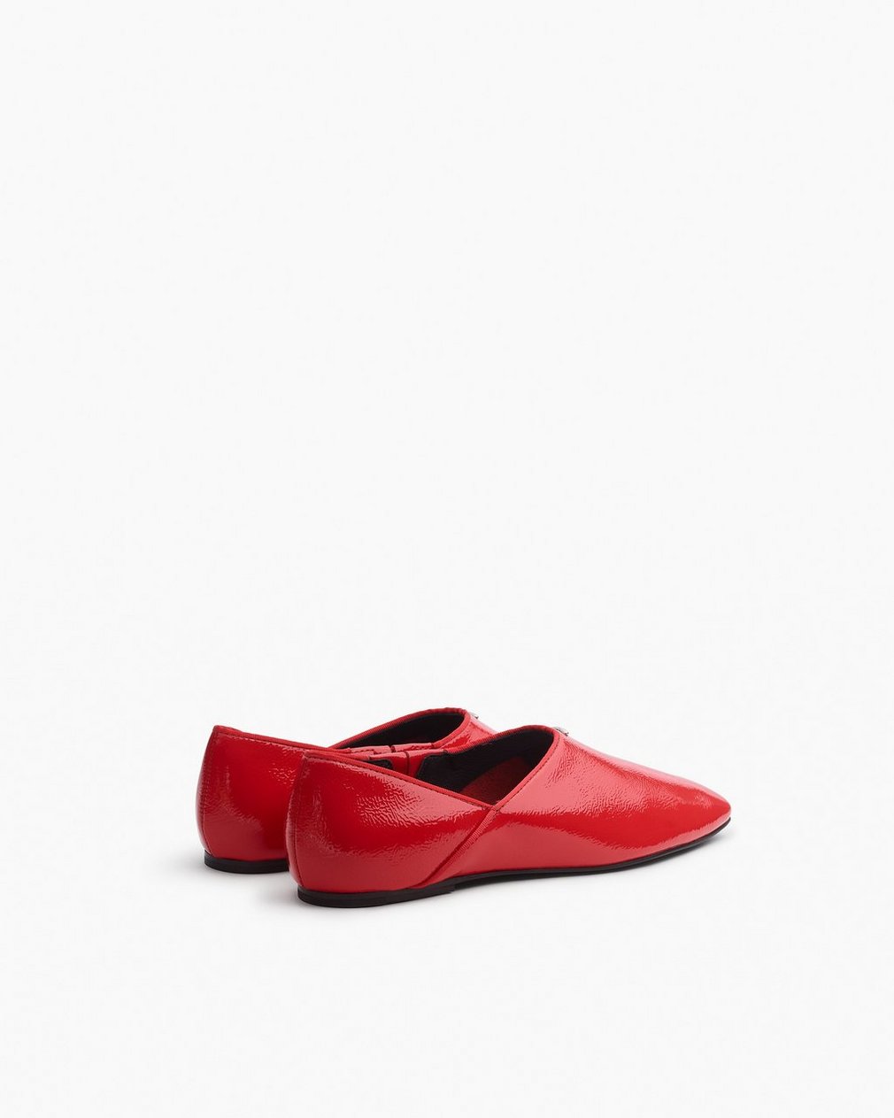 Sadie Leather Flats Fiery Red - Image 4