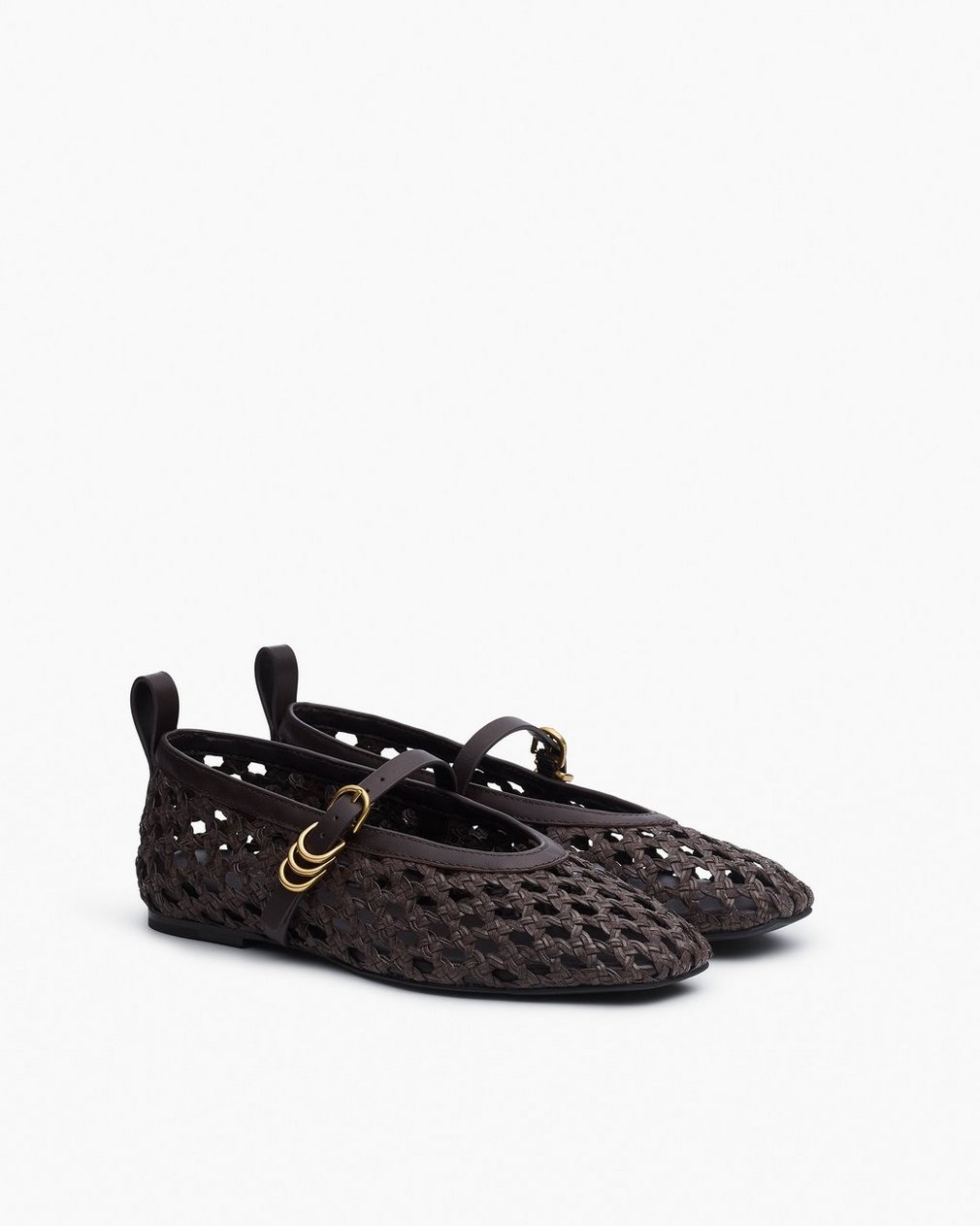 Spire Woven Faux Leather Mary Janes Dark Epresso Woven - Image 3