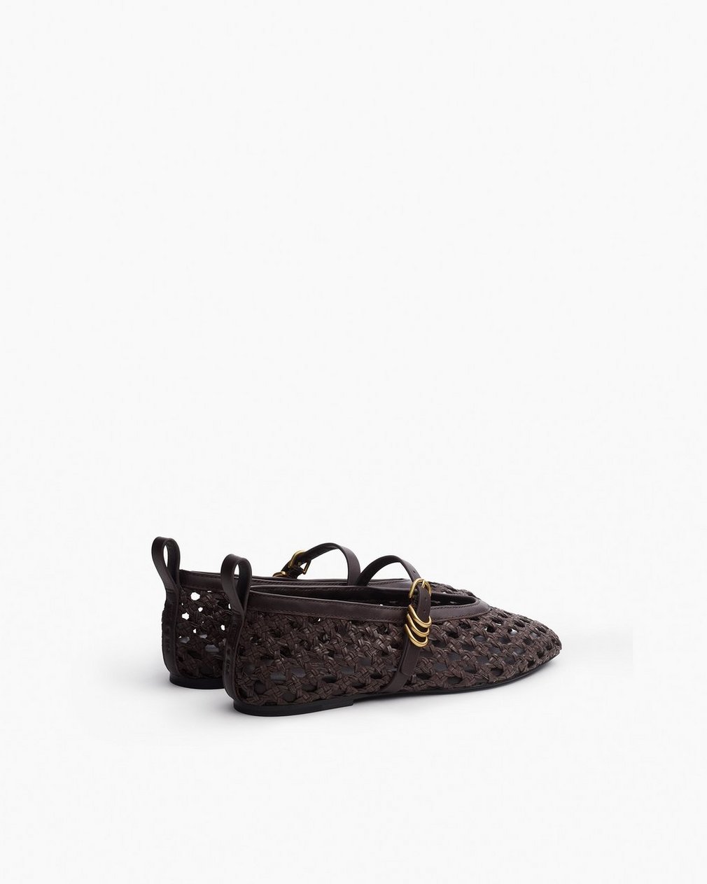 Spire Woven Faux Leather Mary Janes Dark Epresso Woven - Image 4