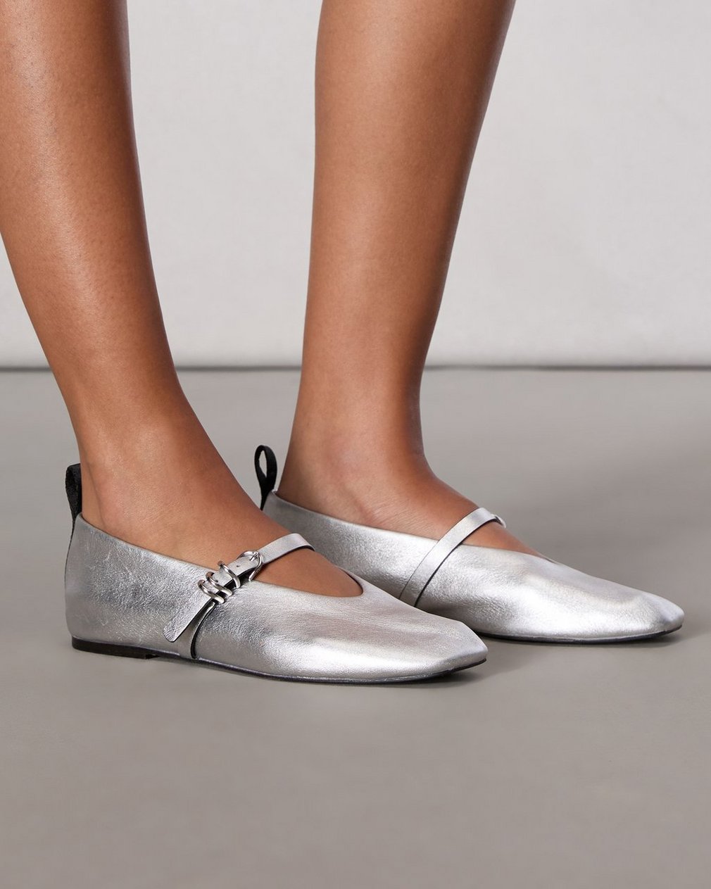Spire Mary Jane Shoes Silver - Image 2