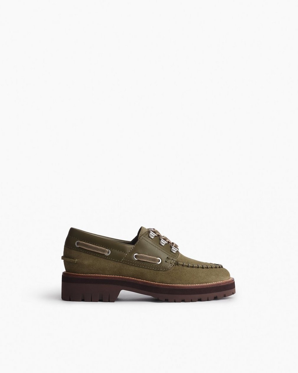 Cameron Suede Boat Shoes Olive Night Suede