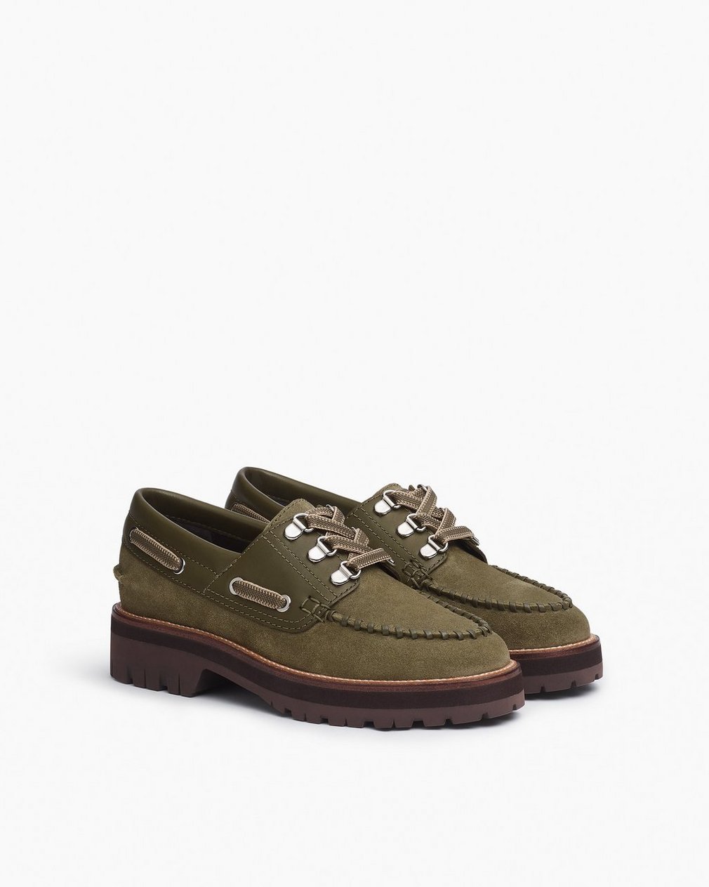 Cameron Suede Boat Shoes Olive Night Suede - Image 3